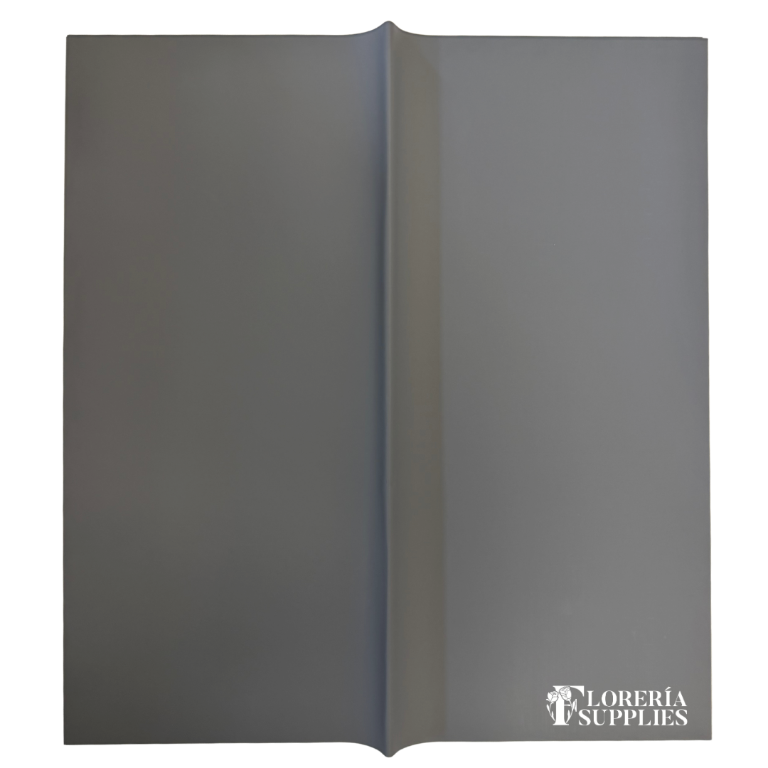 Dark Grey Semi Transparent Floral Wrapping Paper
