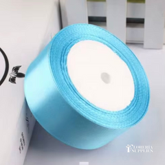 1.5” 25 Yard Single Sided Ribbon - Lake Blue