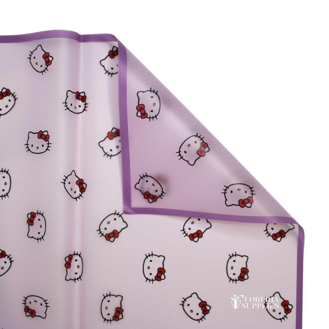 HK Purple Floral Wrapping Paper