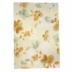 Watercolor Design Orange Floral Wrapping Paper