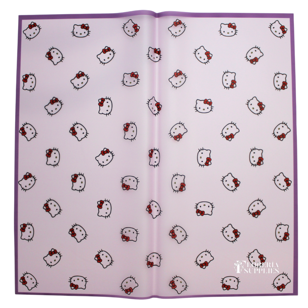 HK Purple Floral Wrapping Paper