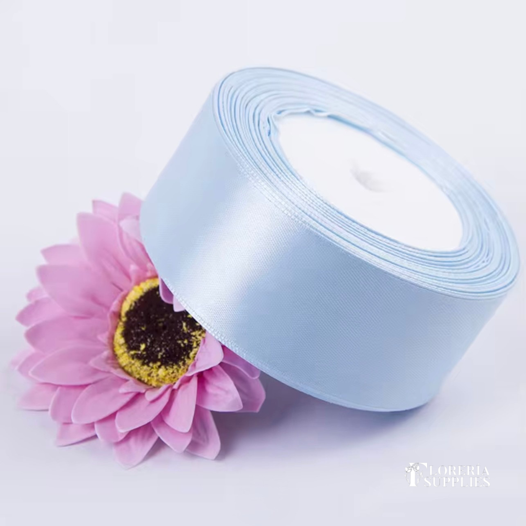 1.5” 25 Yard Single Sided Ribbon - Baby Blue