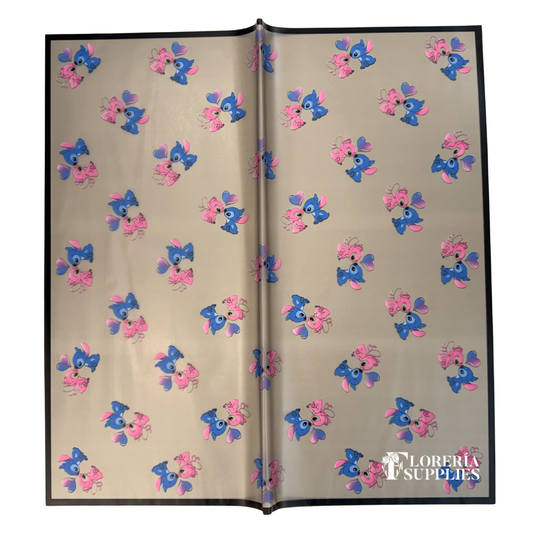Stitch and Angel Black Floral Wrapping Paper