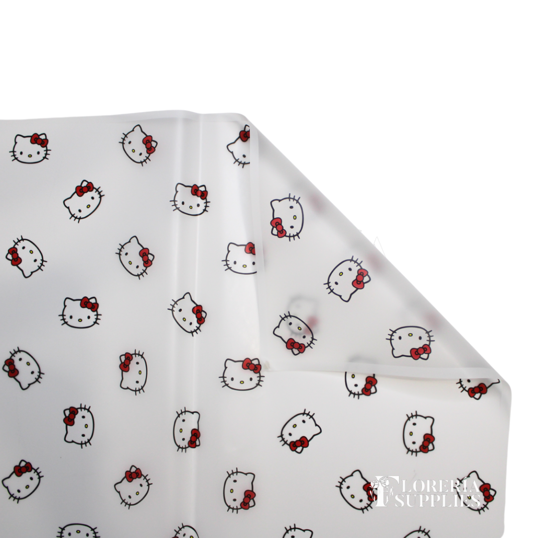 HK White Floral Wrapping Paper