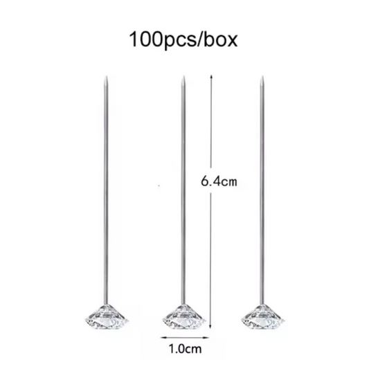 Diamond Pins - Large 100 Pieces