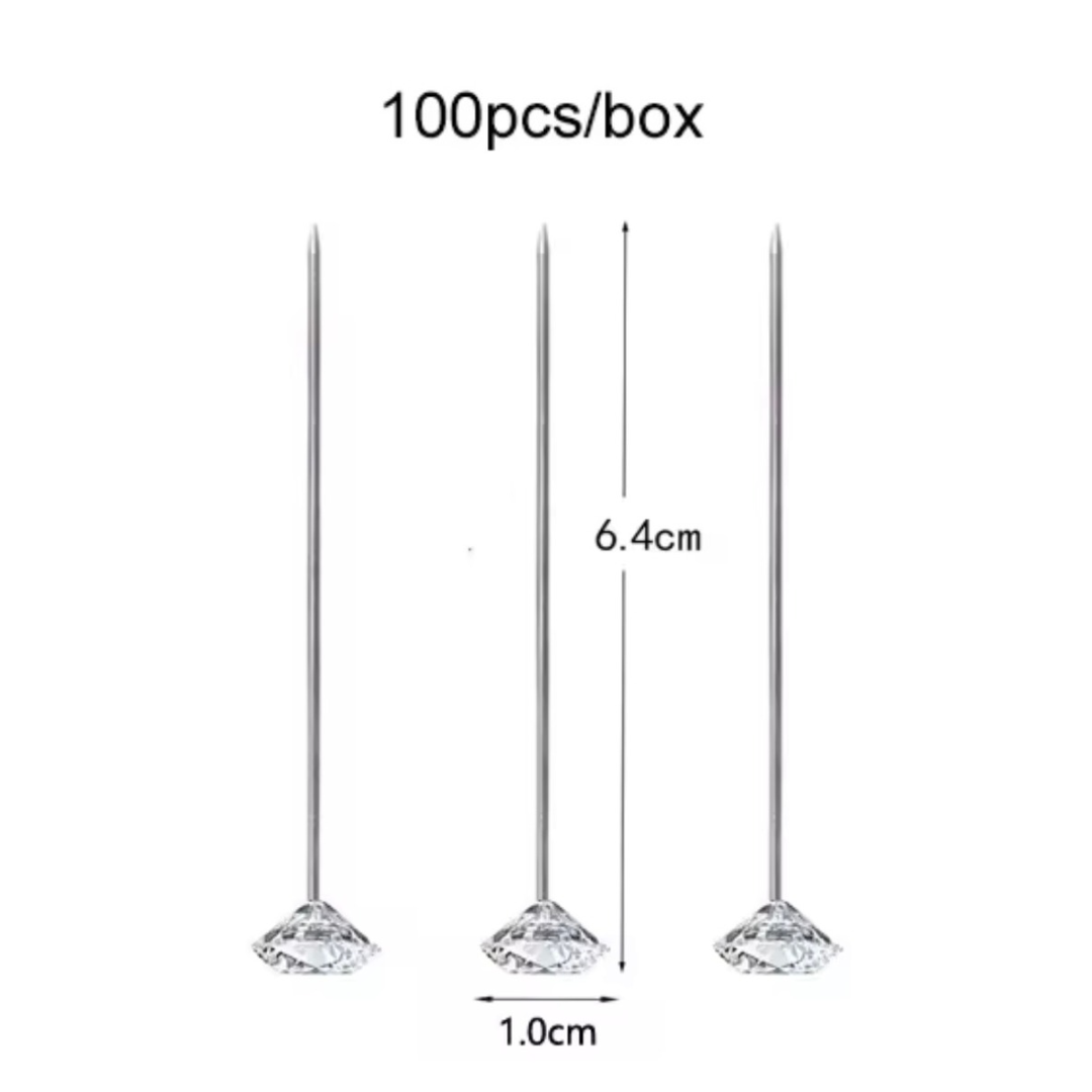 Diamond Pins - Large 100 Pieces