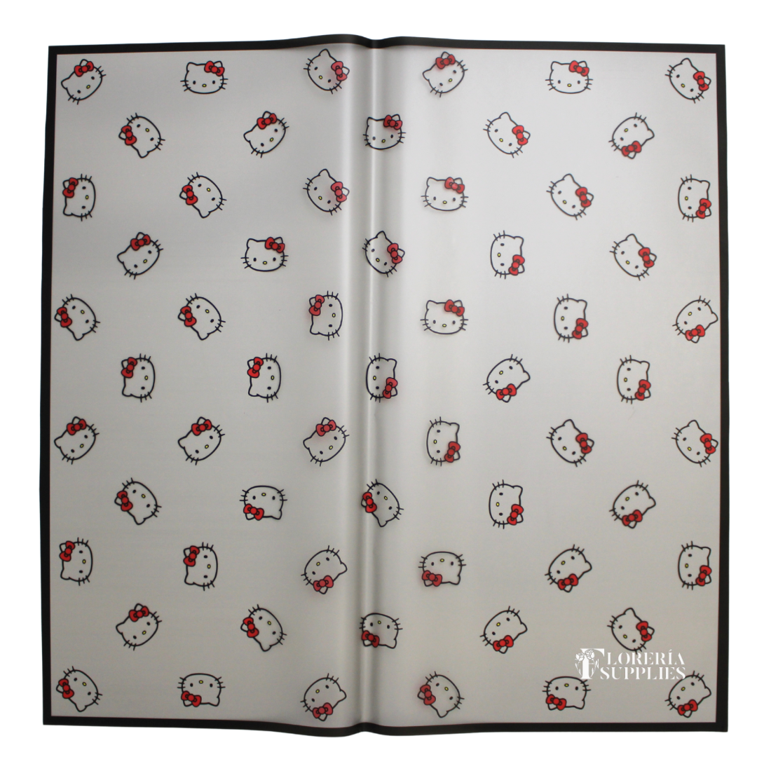 HK Black Floral Wrapping Paper