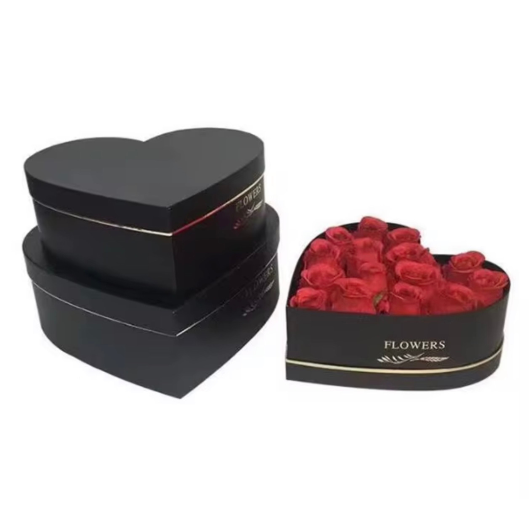 Classic Heart Floral Boxes - 3 Piece Set