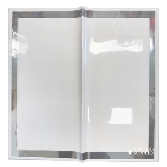 Clear Frame Floral Wrapping Paper - White