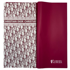 DR Wine Red W/ White Base Floral Wrapping Paper