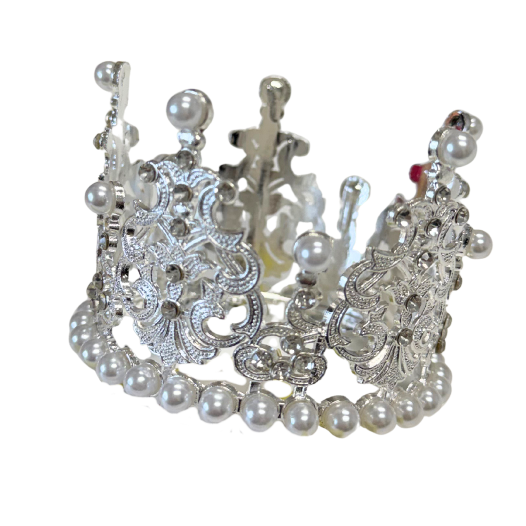 Small Silver Pearl Crown