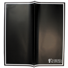 Triple Edge Floral Wrapping Paper - Solid Black