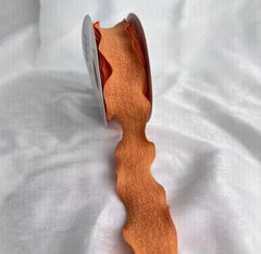Ruffled Orange Ribbon - 10 Yards
