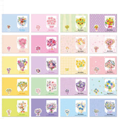 Bouquet Note Card Pack - 20 Pieces