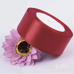 1.5” 25 Yard Single Sided Ribbon - Wine Red