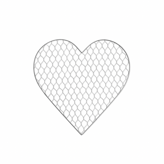 9” Heart Wire Bouquet Frame