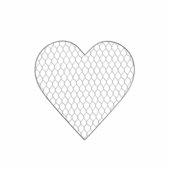 9” Heart Wire Bouquet Frame