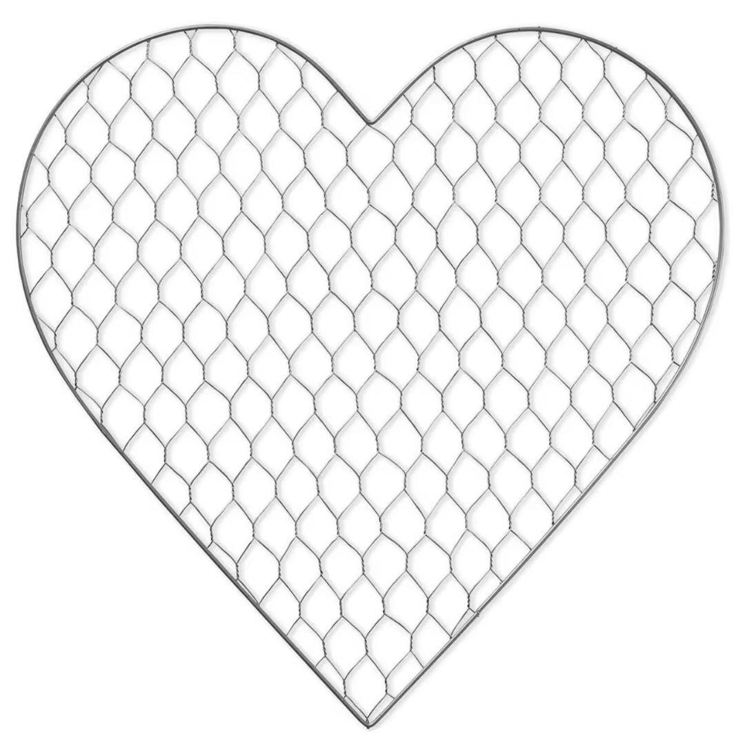 16” Heart Wire Bouquet Frame