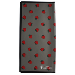 Black Strawberry Print Floral Wrapping Paper