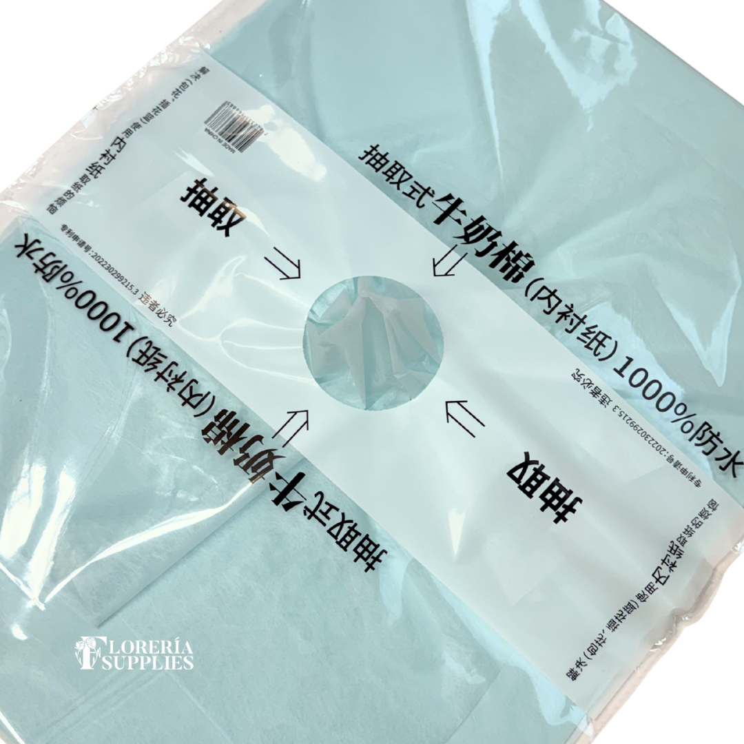Aqua Blue Cotton Tissue Paper - 36 Sheets 44x58cm