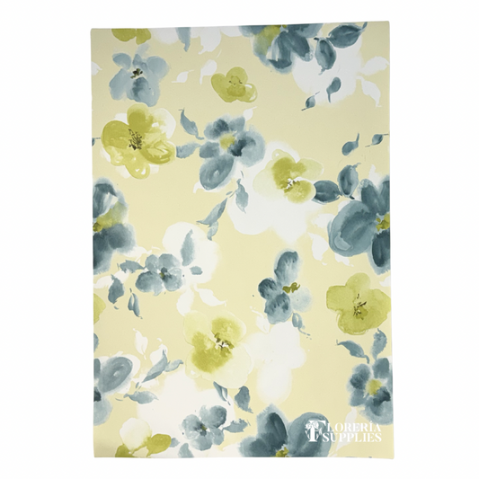 Watercolor Yellow Design Floral Wrapping Paper
