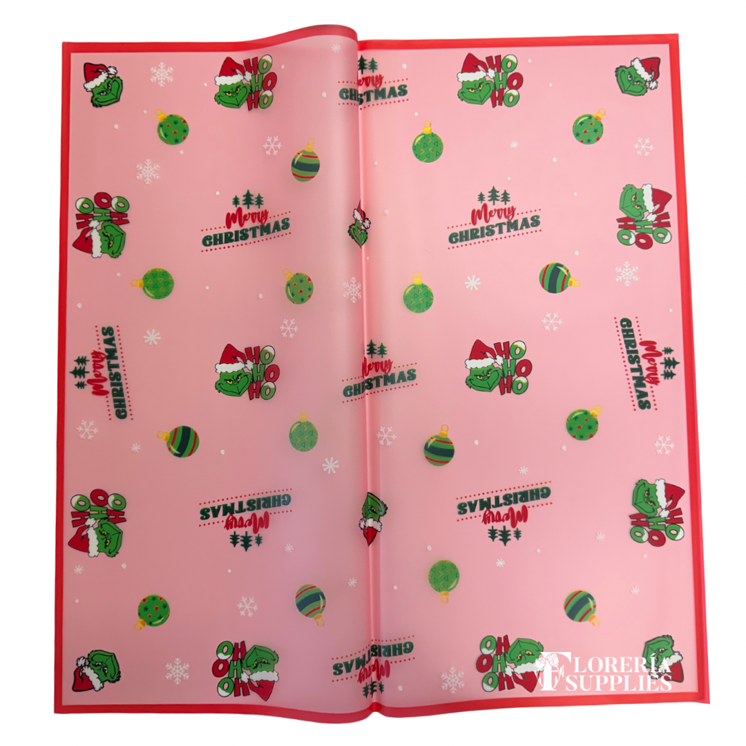 Holiday Red Floral Wrapping Paper