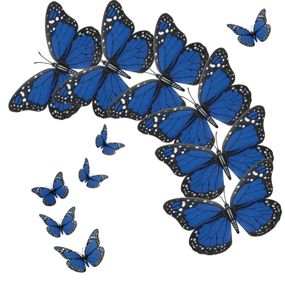 Plastic Butterfly Decor