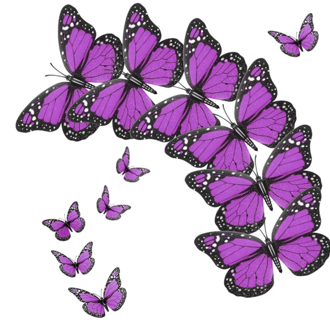 Plastic Butterfly Decor