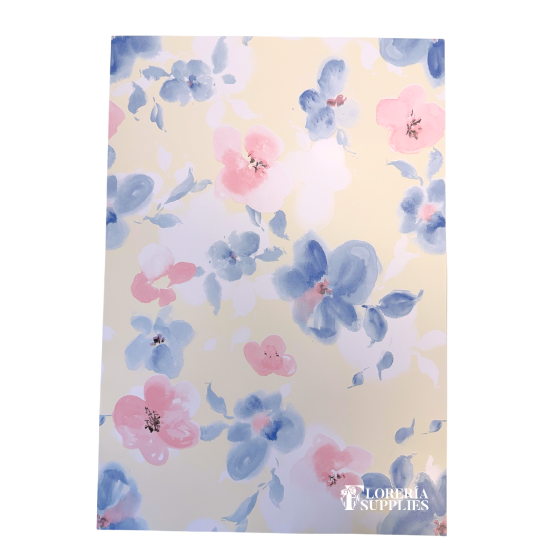 Watercolor Pink Design Floral Wrapping Paper