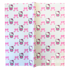 HK Bow White Floral Wrapping Paperh