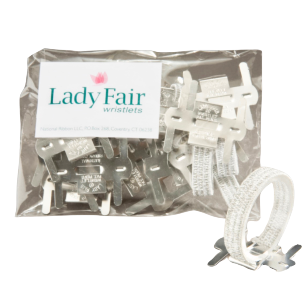 12pc Corsage Wristlets - Silver