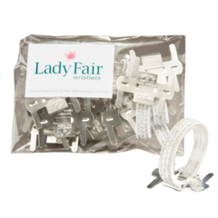 12pc Corsage Wristlets - Silver