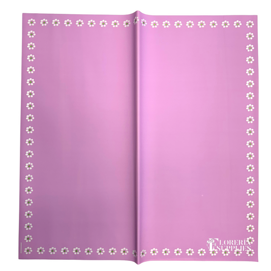 Purple Barro Inspired/Flower Edge Floral Wrapping Paper