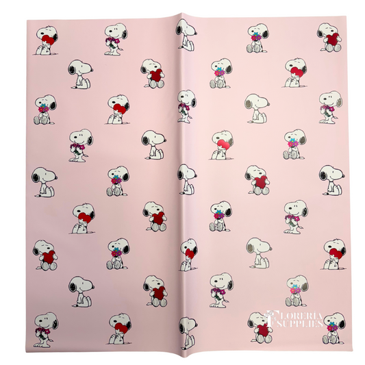 Snoopy Floral Wrapping - Solid Pink