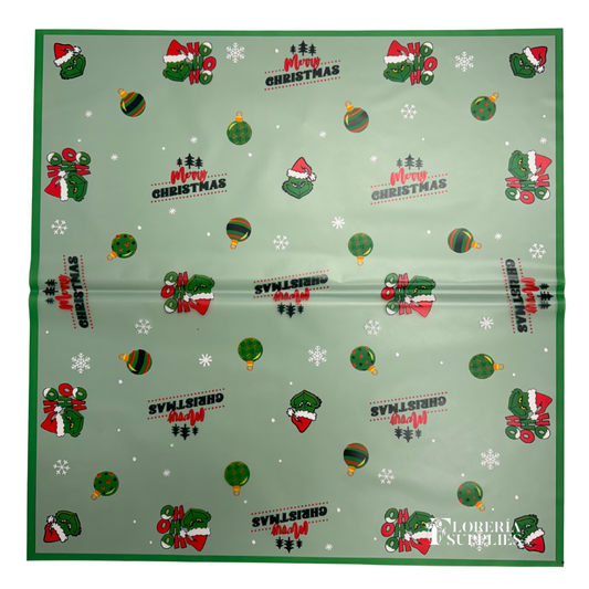 Holiday Green Floral Wrapping - 20 Sheets