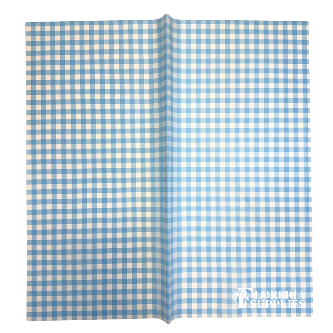 Gingham Print - Light Blue