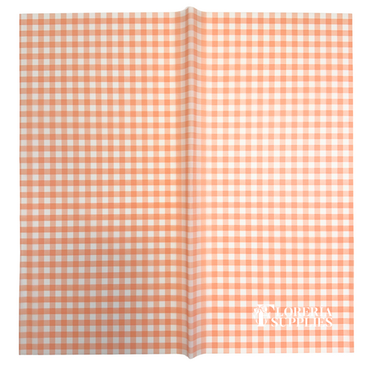 Gingham Print - Peach